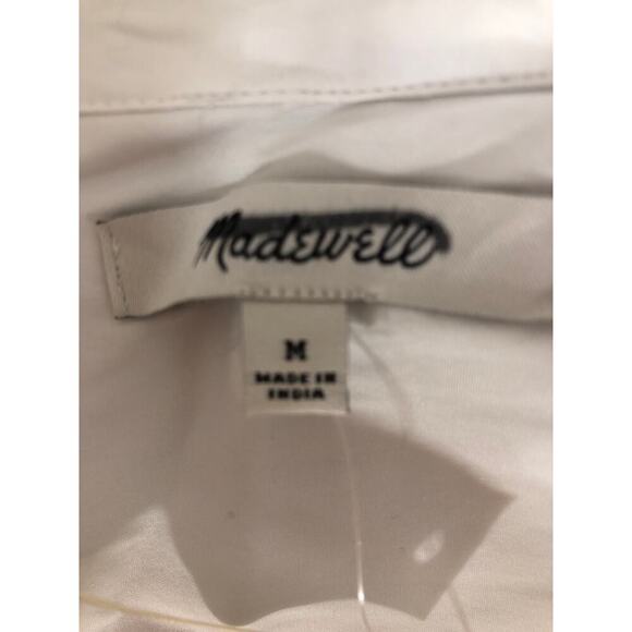 Madewell Button-Up Shirt Relaxed Fit Long Sleeve Top Eyelet White NWT Medium - Picture 7 of 9